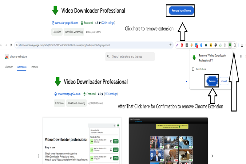 Remove Installed Youtube Downloader Extension from Google Chrome